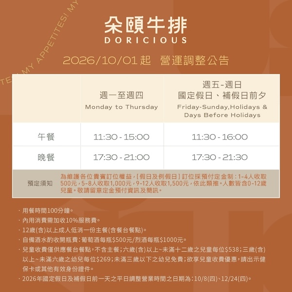 10/1(四)起適用 營運異動公告